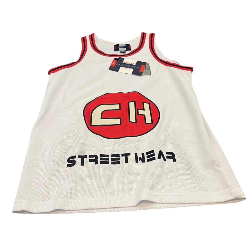Harlem America Gear Basketball Jersey Mens XL White Chicago Streetwear Mesh Tank